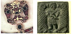 sutton hoo purse lid detail and torlunda swedish die
